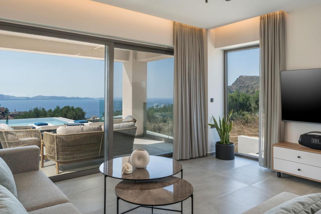 Villa Ekphrasis With Sea View And Jacuzzi Ravdhoúkha Buitenkant foto