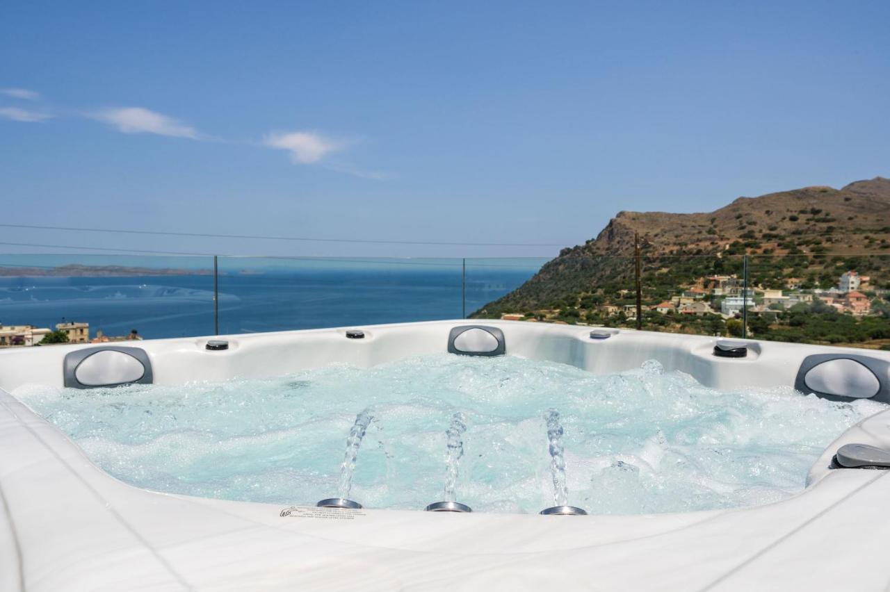 Villa Ekphrasis With Sea View And Jacuzzi Ravdhoúkha Buitenkant foto