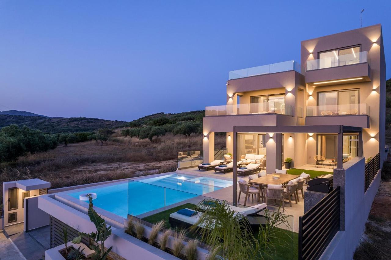 Villa Ekphrasis With Sea View And Jacuzzi Ravdhoúkha Buitenkant foto