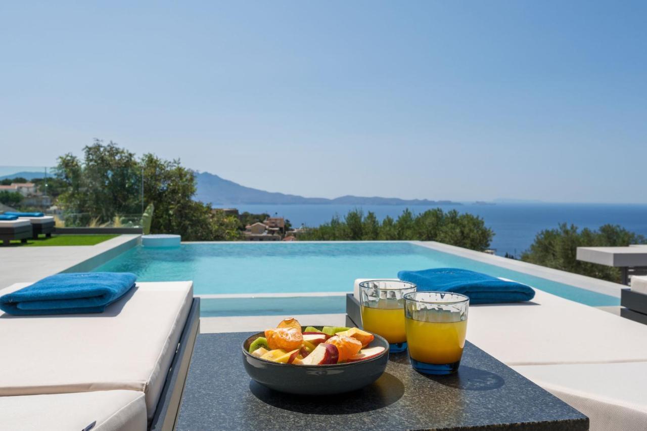 Villa Ekphrasis With Sea View And Jacuzzi Ravdhoúkha Buitenkant foto