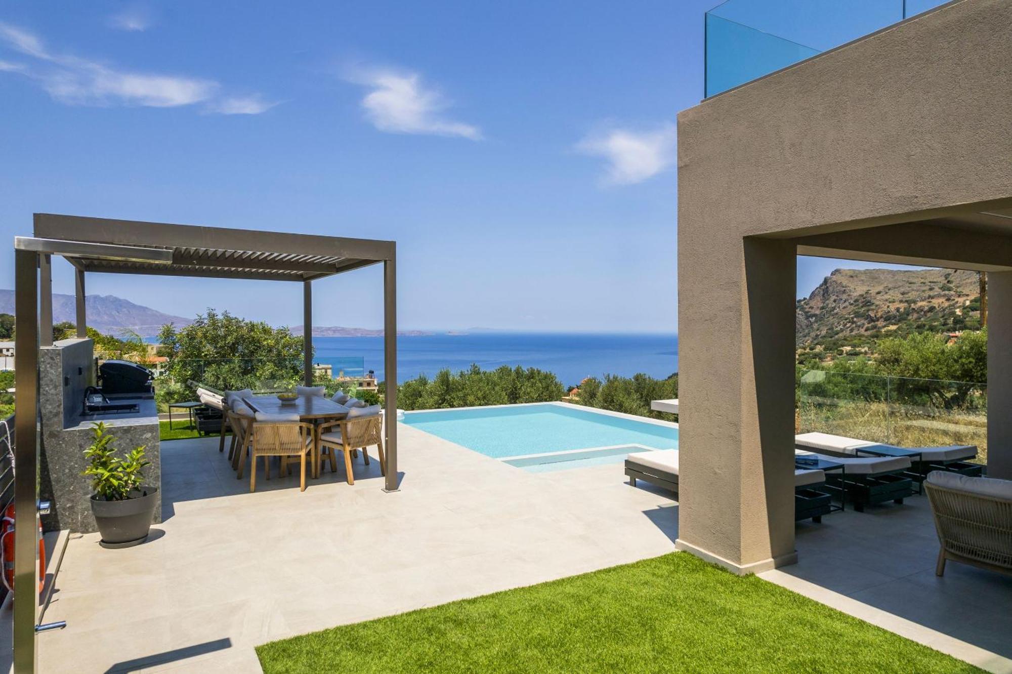 Villa Ekphrasis With Sea View And Jacuzzi Ravdhoúkha Buitenkant foto
