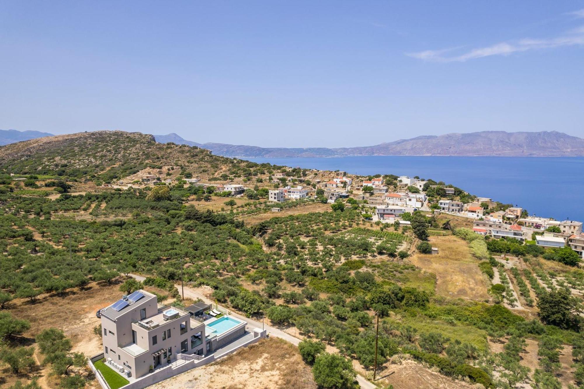 Villa Ekphrasis With Sea View And Jacuzzi Ravdhoúkha Buitenkant foto