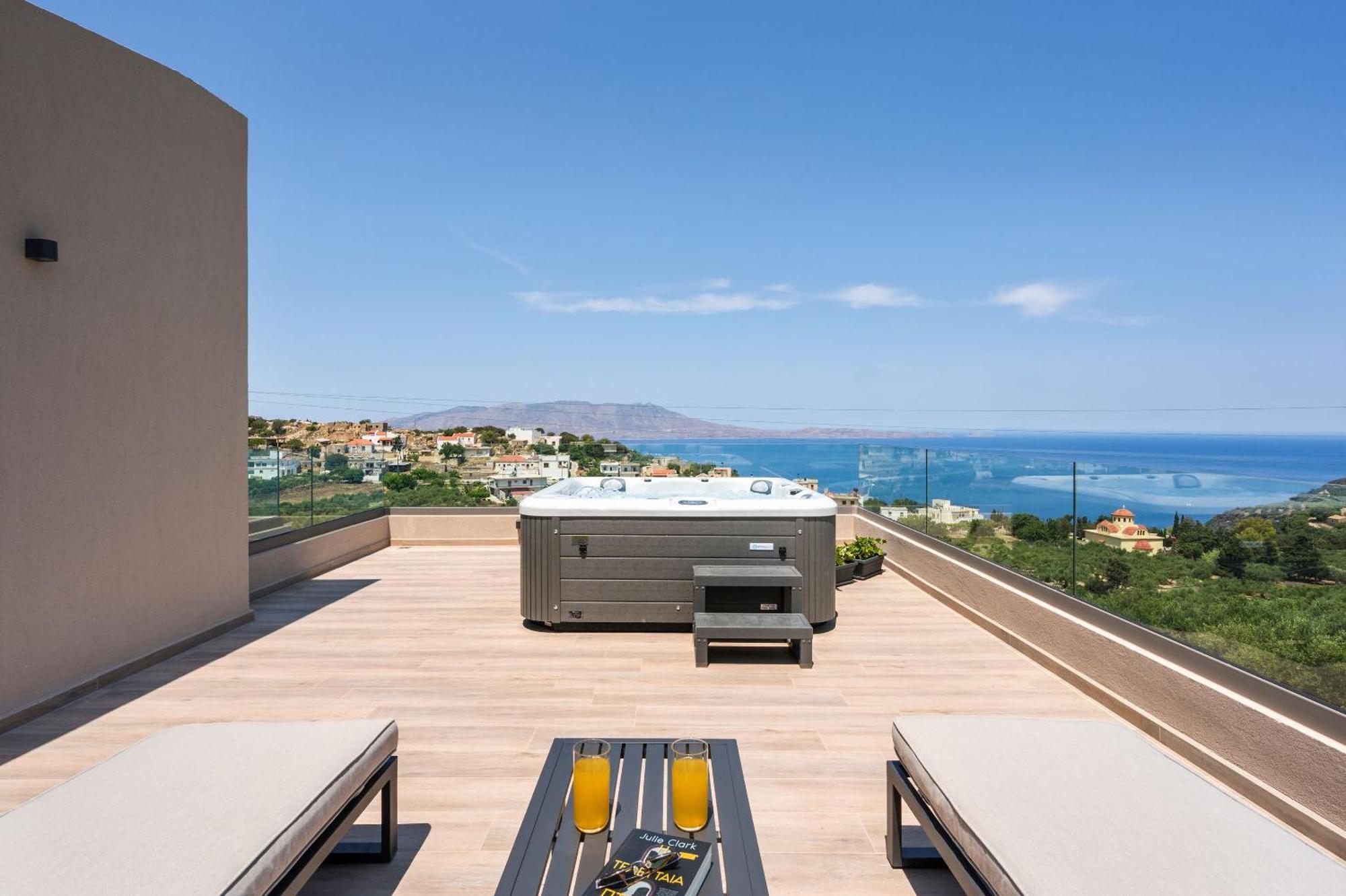 Villa Ekphrasis With Sea View And Jacuzzi Ravdhoúkha Buitenkant foto