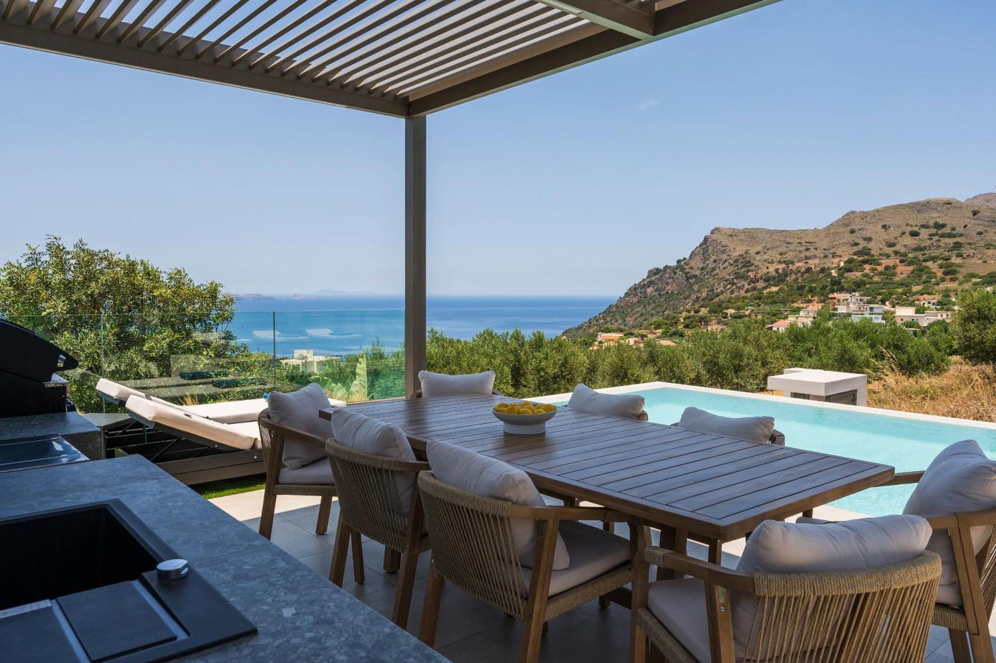 Villa Ekphrasis With Sea View And Jacuzzi Ravdhoúkha Buitenkant foto