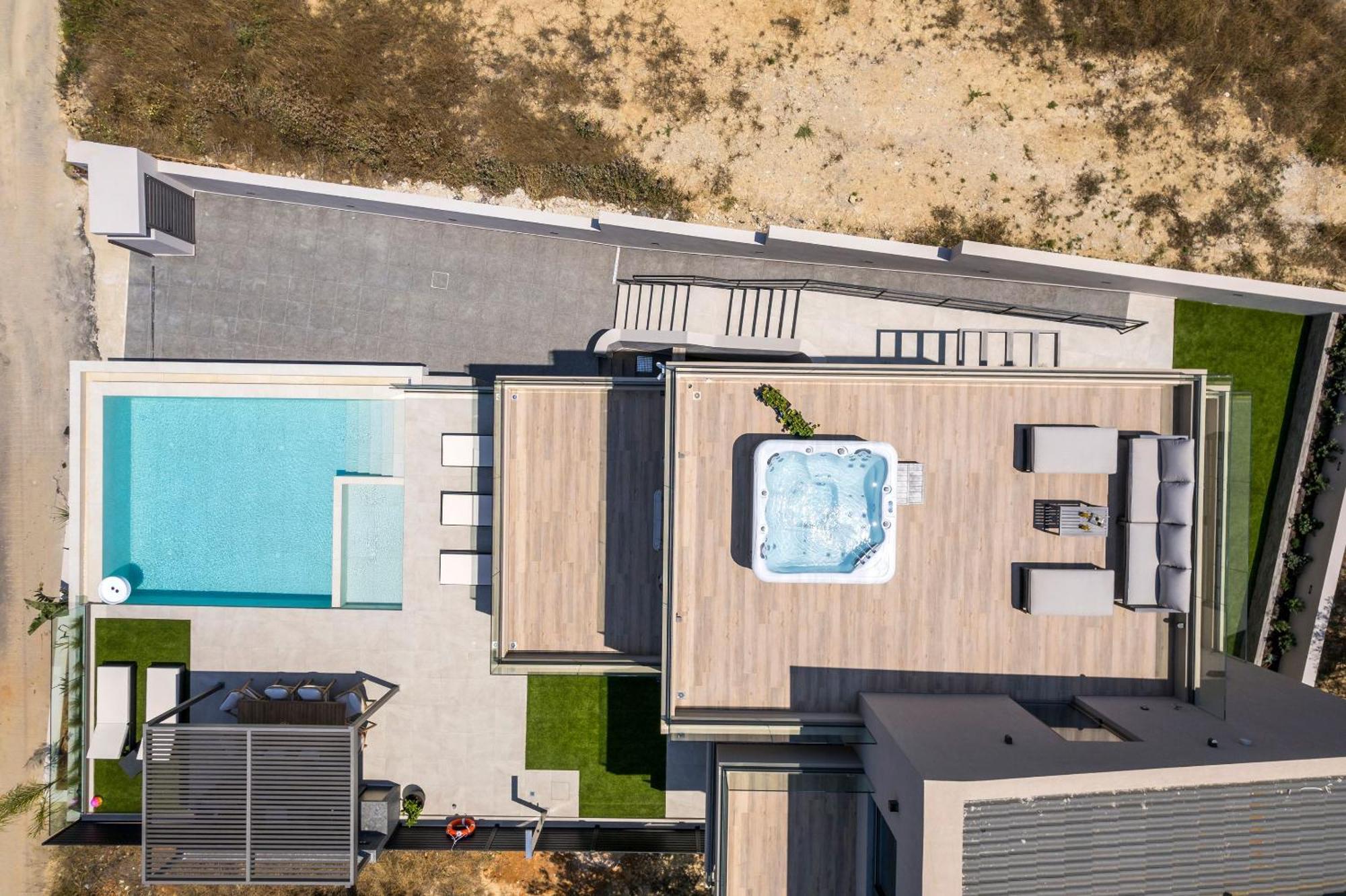 Villa Ekphrasis With Sea View And Jacuzzi Ravdhoúkha Buitenkant foto